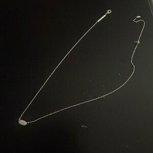 Kendra Scott silver necklace with small diamonds. Only worn once.